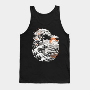 great wave at sunset Tank Top